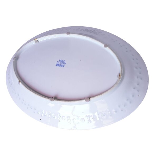 4 TIENSHAN Chrysanthemum Rice Grains Pattern Blue and White Bread/Butter Plates - Picture 6 of 7